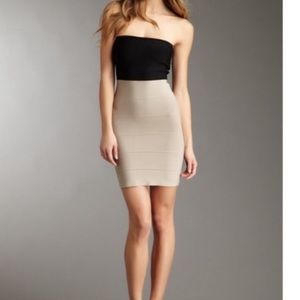 BCBGMAXAZRIA ALYONA STRAPLESS COCKTAIL DRESS